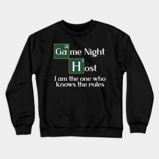 Funny Family Board Night  Game Host Crewneck Sweatshirt